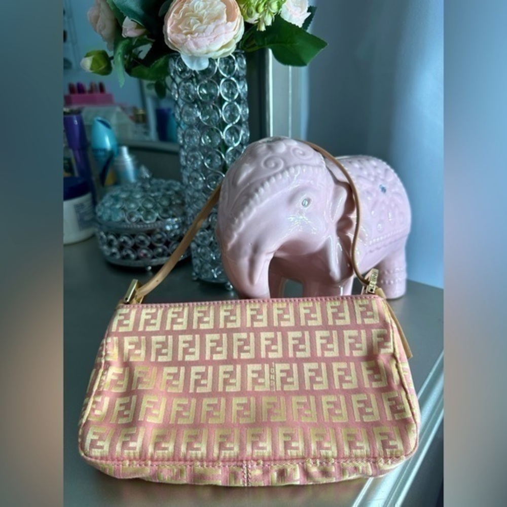 Pink Fendi Zucchino Pouchette EUC